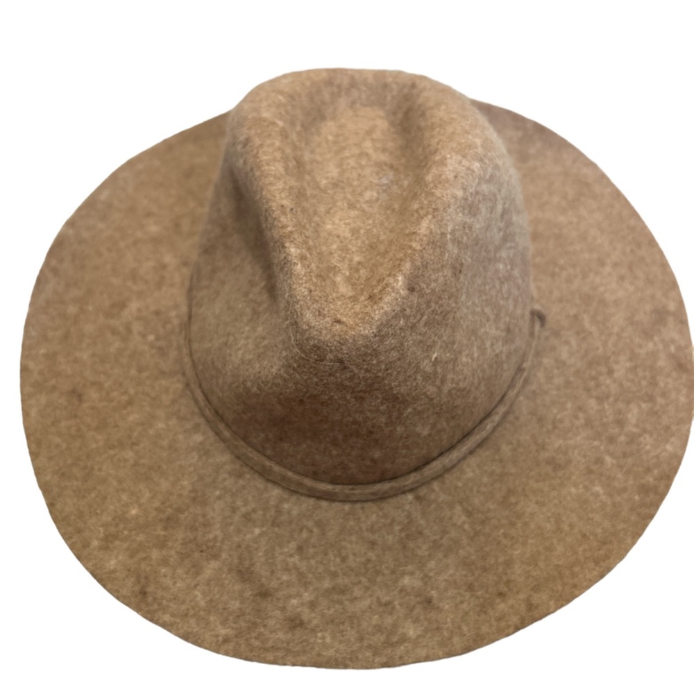 J Crew Classic Wool Fedora Hat Size M Brown